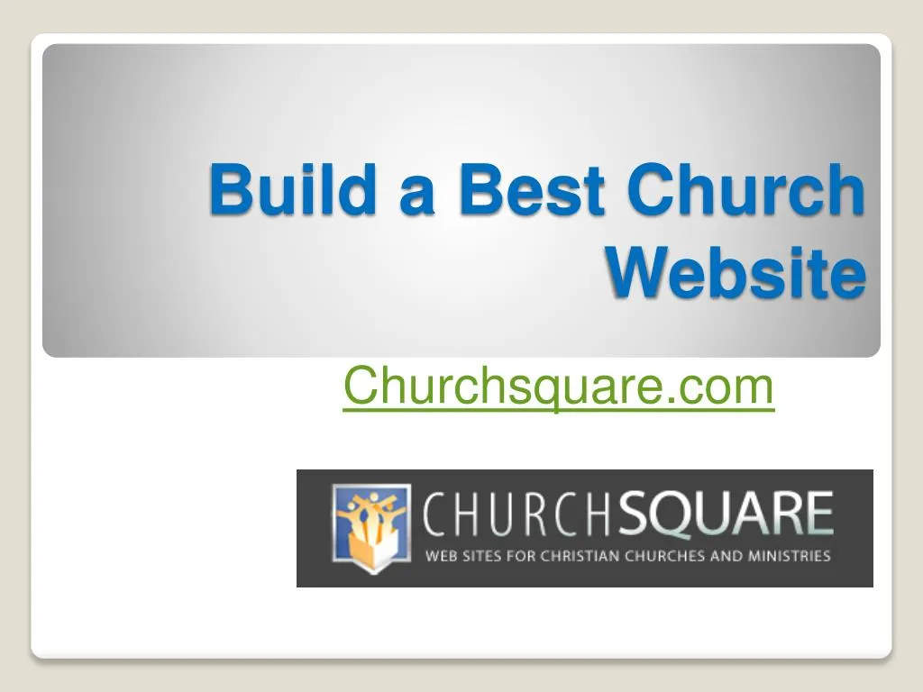 build a best church website