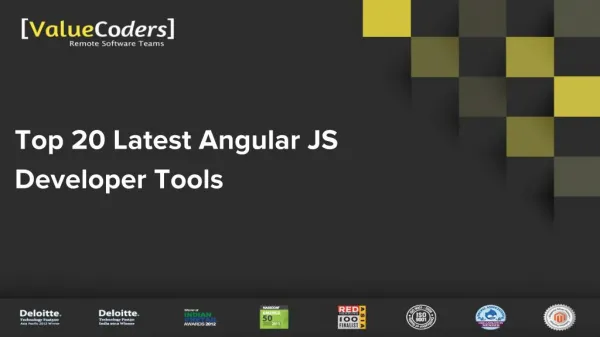 Top 20 Latest Angular JS Developer Tools