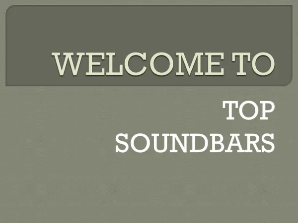 Soundbar For Tv