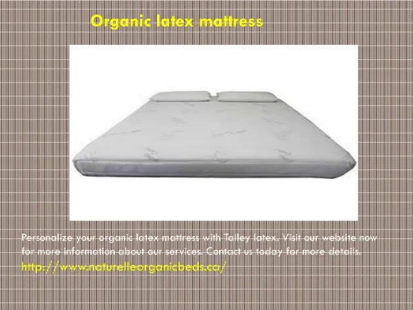 Organic latex mattress
