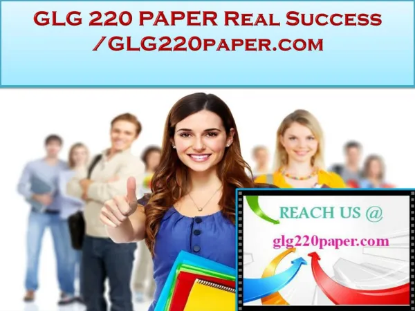 GLG 220 PAPER Real Success /glg220paper.com