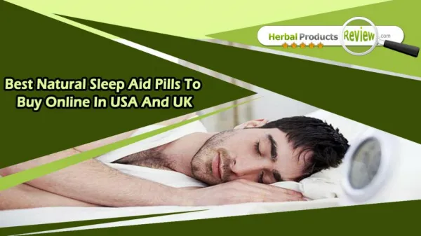 Best Natural Sleep Aid Pills To Buy Online In USA And UK