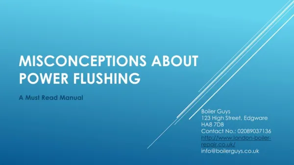Read to Know Some Misconceptions About Power flushing