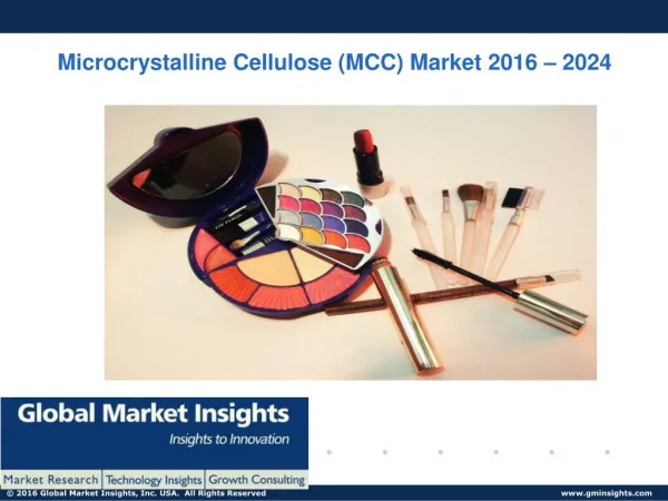 PPT-Microcrystalline Cellulose (MCC) Market: Global Market Insights, Inc.