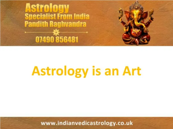 Astrology is an Art
