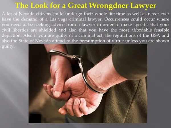 The Look for a Great Wrongdoer Lawyer