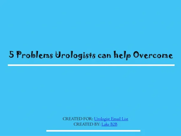 Making campaign success a habit with our Email list of Urologists