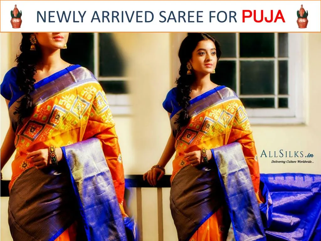 newly arrived saree for puja