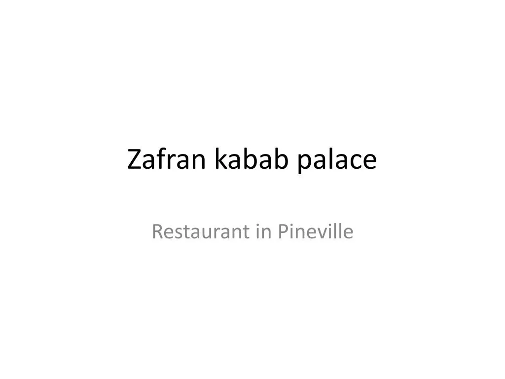 zafran kabab palace