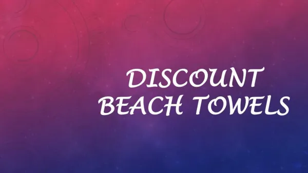 Discount beach towels