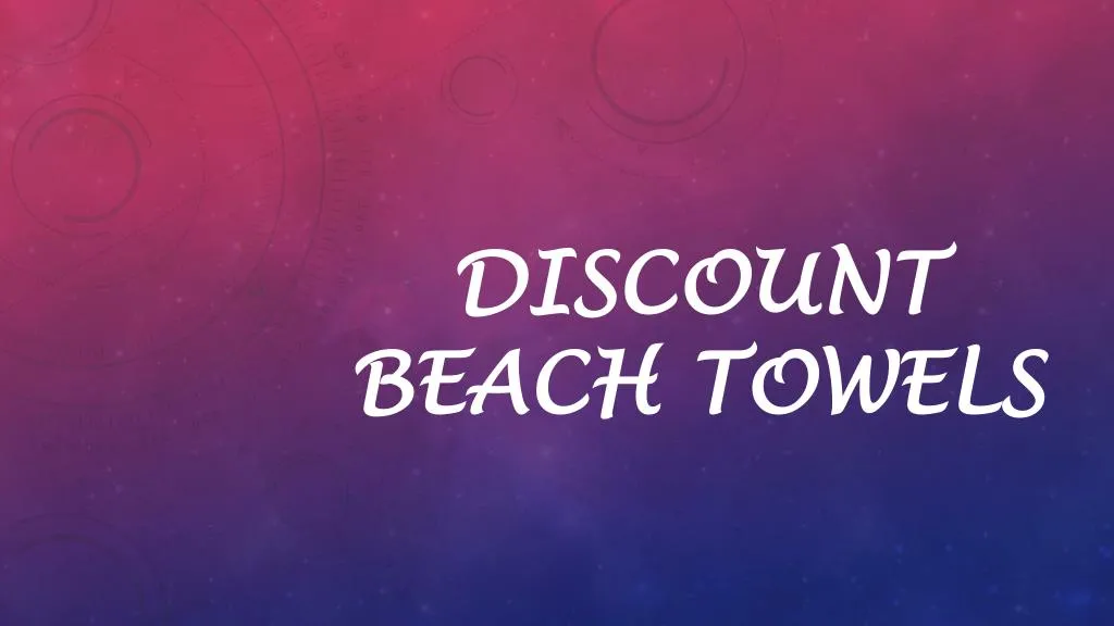 discount beach towels