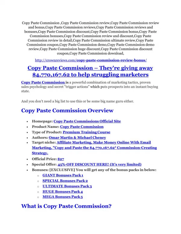Copy Paste Commission review - I was shocked!