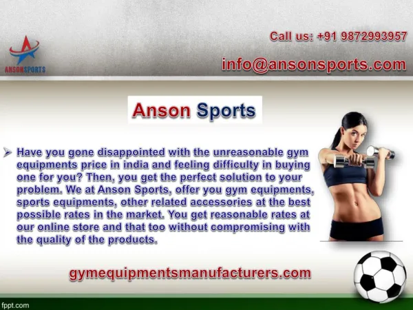 fitness and exercise equipments manufacturers india