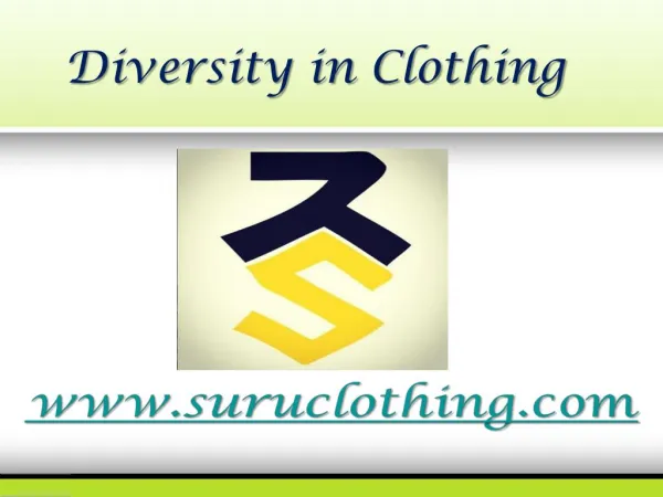 Diversity in Clothing - www.suruclothing.com