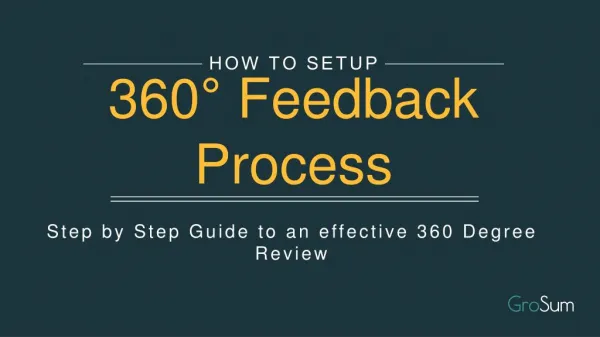 How to Setup 360 Degree Feedback Process