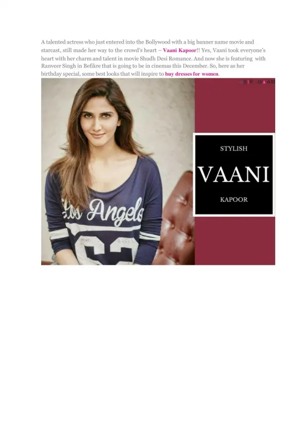 Birthday Bash ‘Befikre’ Girl – Vaani Kapoor’s Best Looks!!