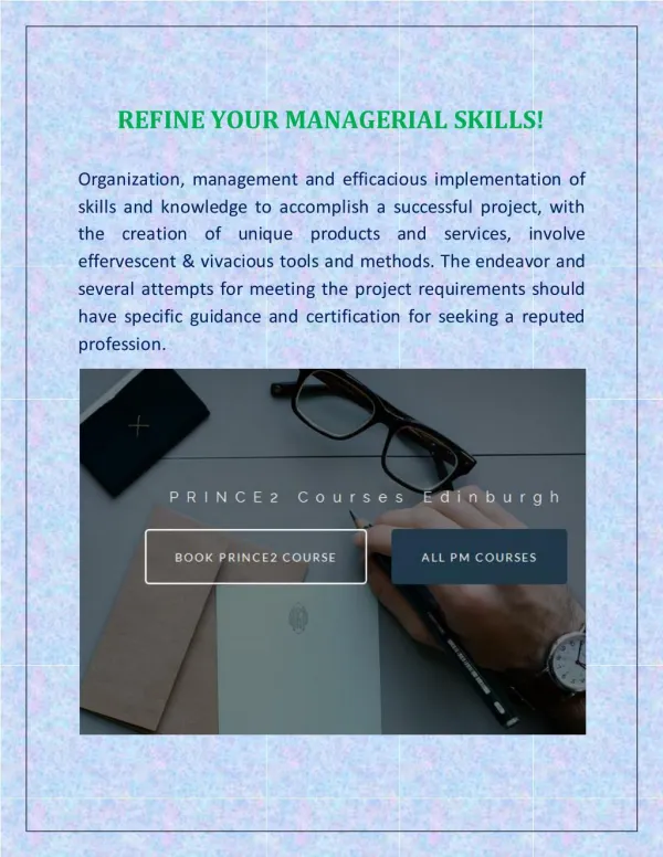 REFINE YOUR MANAGERIAL SKILLS!