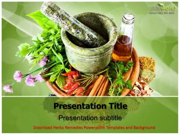 Download Herbs Remedies Powerpoint Templates and Background
