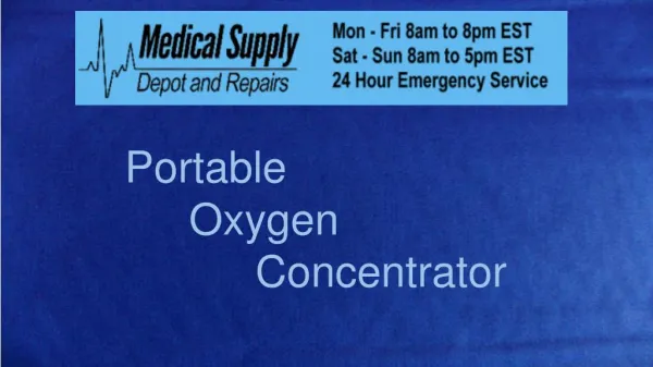 Buy Portable Oxygen Concentrator