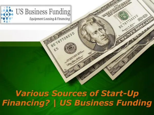 Various Sources of Start-Up Financing | US Business Funding