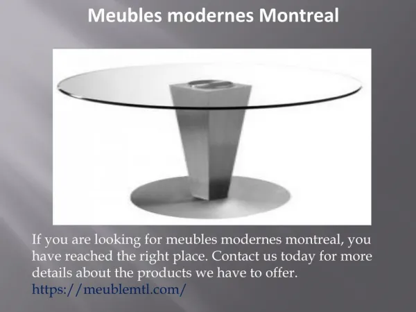 Meubles modernes Montreal
