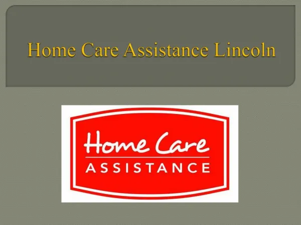 Home Care for Your Elderly Loved One