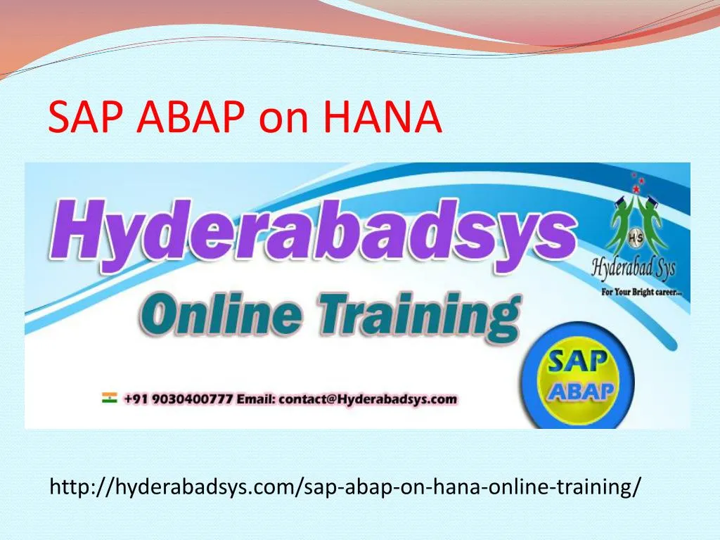 sap abap on hana