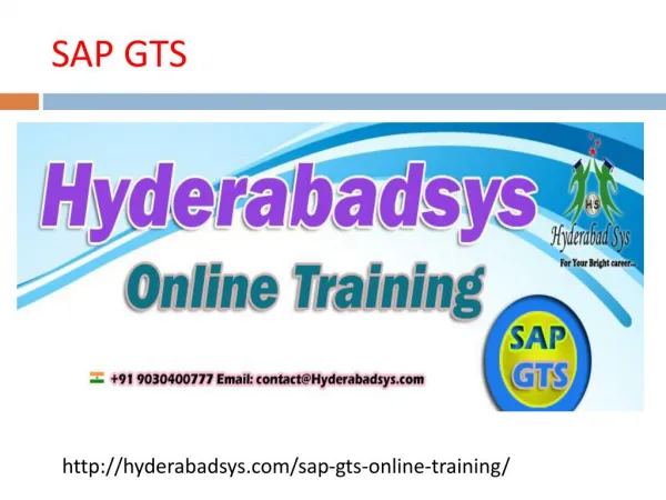 The Best SAP GTS Online Training in USA, UK, Canada.
