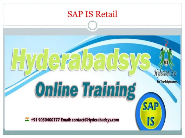 The Best SAP IS Retail Online Training in USA, UK, Canada.