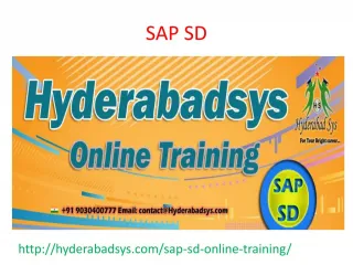 The Best SAP SD Online Training in USA, UK, Canada. - slide 1