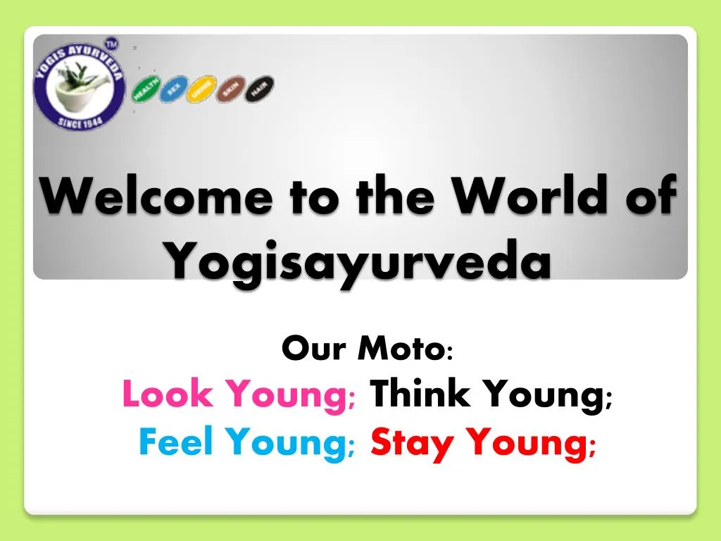 welcome to the world of yogisayurveda