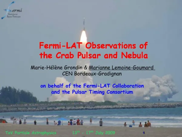 Marie-H l ne Grondin Marianne Lemoine-Goumard CEN Bordeaux-Gradignan on behalf of the Fermi-LAT Collaboration and the