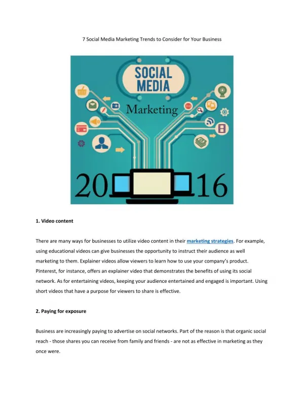 7 Social Media Marketing Trends to Consider for Your Business