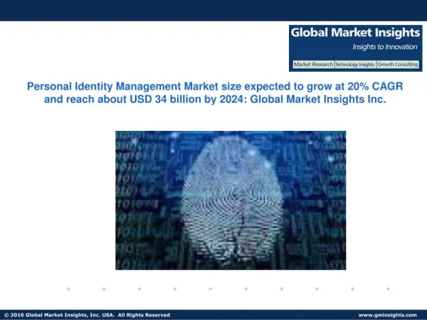 Personal Identity Management Market Size, Industry Outlook, Regional Analysis, Application Development, Competitive Land
