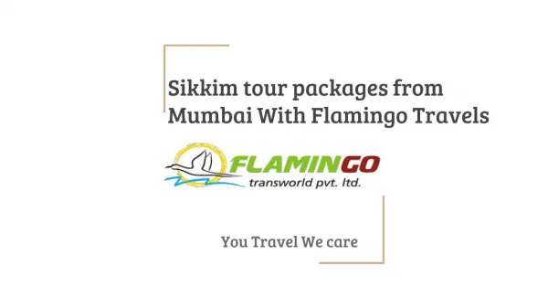 Sikkim tour packages from Mumbai of flamingo travels