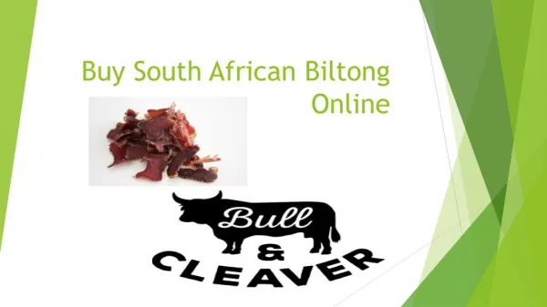 Buy South African Biltong Online