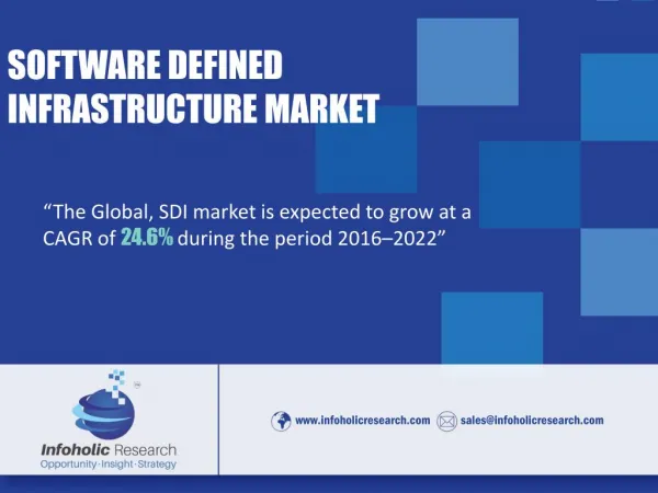 Software Defined Infrastructure Market Report 2016-2022