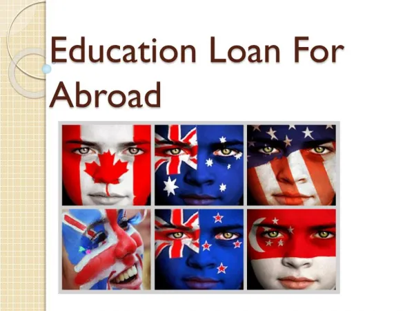Educational Loan For Abroad : Abroad study loan-for degree and diploma courses
