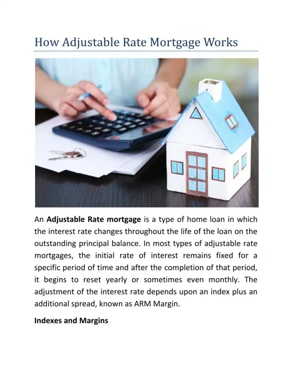 How Adjustable Rate Mortgage Works