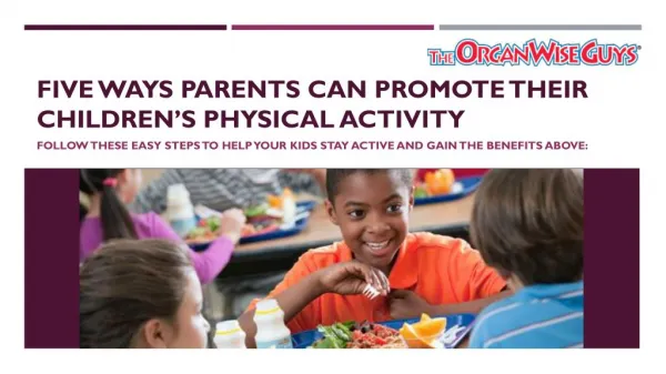 Five Ways Parents Can Promote Their Children’s Physical Activity