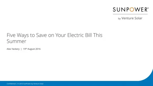 Five Ways to Save on Your Electric Bill This Summer