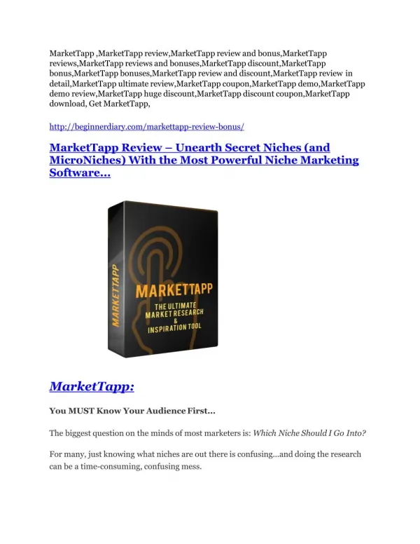MarketTapp review - EXCLUSIVE bonus of MarketTapp