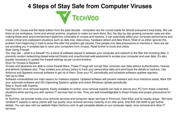 Virus Removal Glen Ellyn