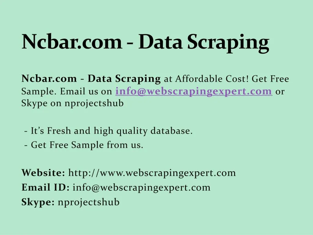 ncbar com data scraping