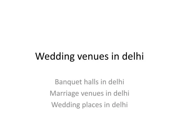 Wedding venues in delhi with price