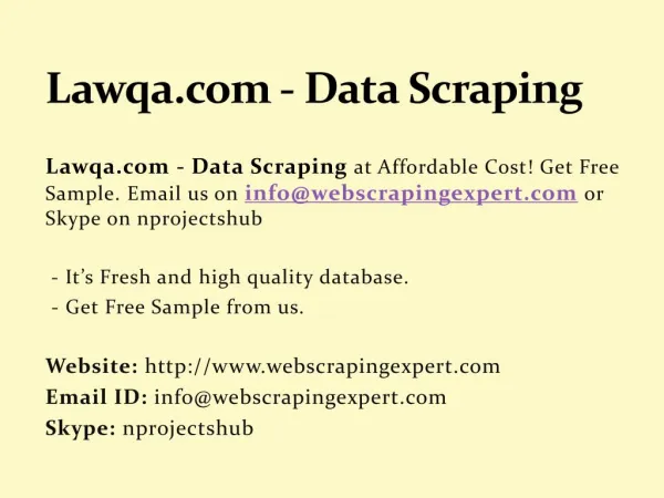 Lawqa.com - Data Scraping