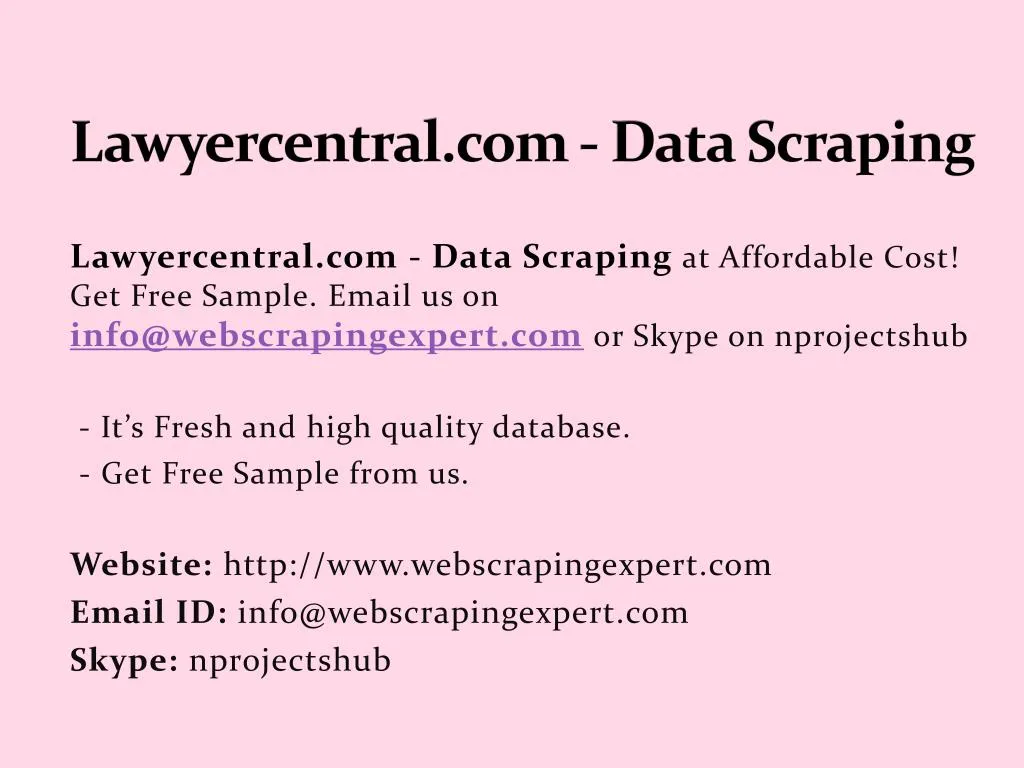 lawyercentral com data scraping
