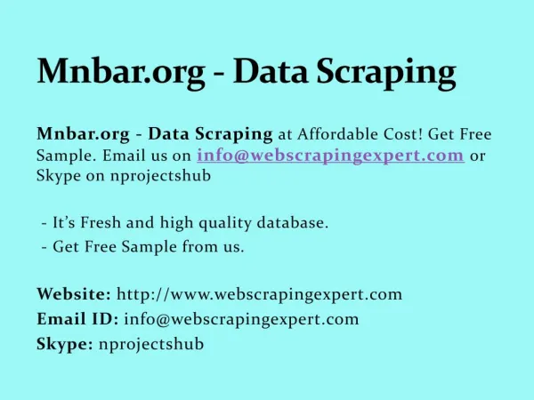 Mnbar.org - Data Scraping