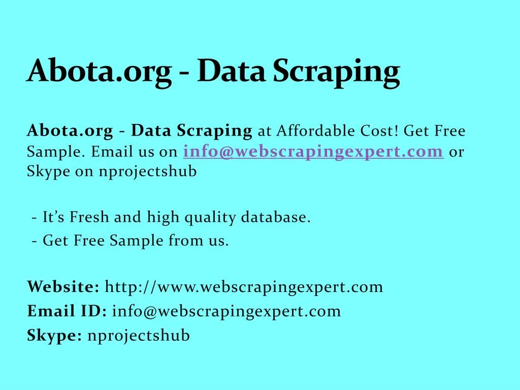 abota org data scraping
