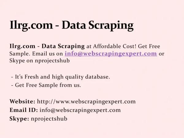 Ilrg.com - Data Scraping